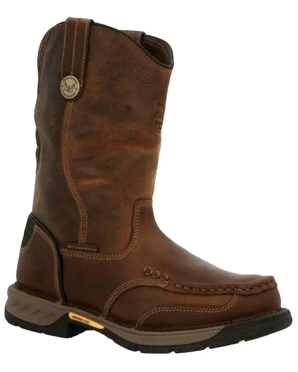 GEORGIA BOOT ATHENS 360 STEEL TOE WATERPROOF  BOOT, BROWN, SIZE 11.5(M)